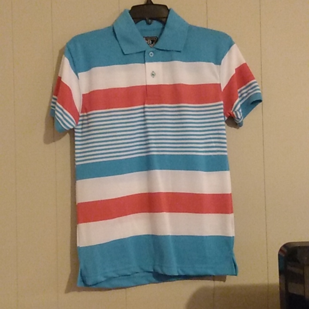 Blue, White, and Pink Shirt